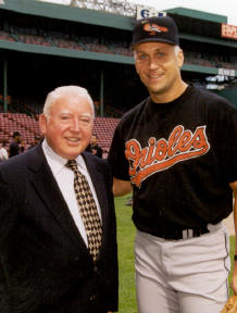 Coach Jack Vallely and Cal Ripkin Jr.